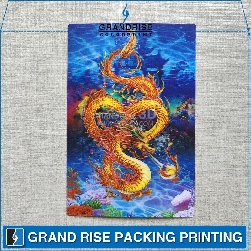 China Golden  Dragon 3D Lenticular Postcard