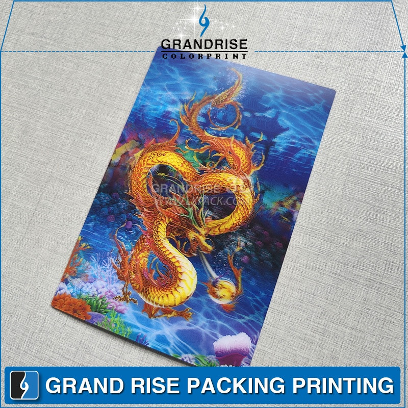 China Golden  Dragon 3D Lenticular Postcard