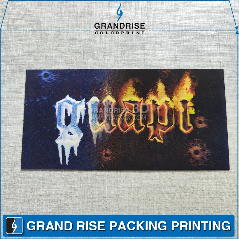 Ice and Fire Theme Series Flip Lenticular Tag for Clothes